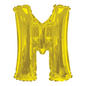 34 In. Gold Letter M Balloon
