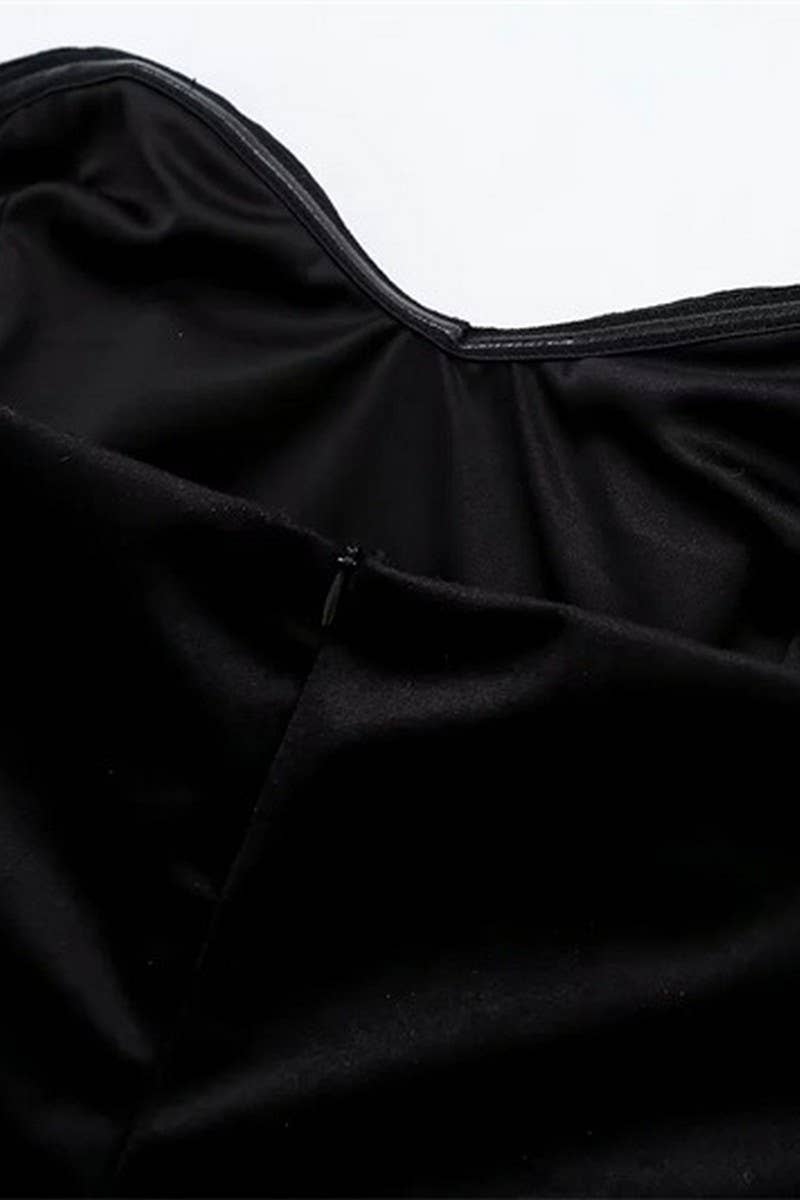 Strapless Velvet Dress
