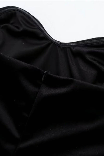 Strapless Velvet Dress