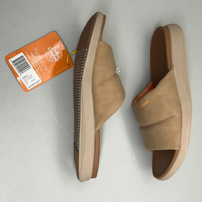 COBIAN Tolula Slide Enhanced Cushion Suede Strap Women's Sz 8 Tan TOL24-230-08