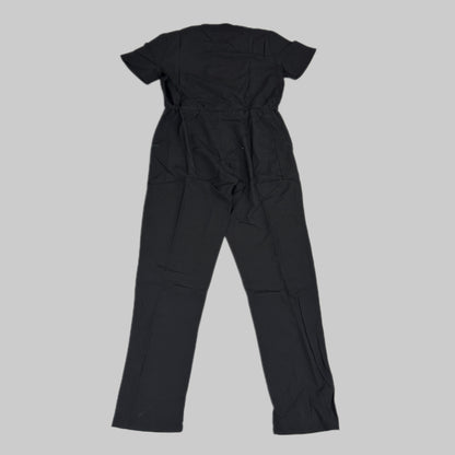 GREEN TOWN 4 Flex Scrubs Jumpsuit Cinch In Waist Women's Sz XL Black GFX-023AST