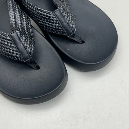 COBIAN Palmilla Braided Synthetic Leather Strap Sandals Women's Sz 7 EU 37 Black PAL25-001-07