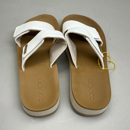 COBIAN Dana Rise Elevated Flatform Style Slide Women's Sz 8 White DNA24-100-08