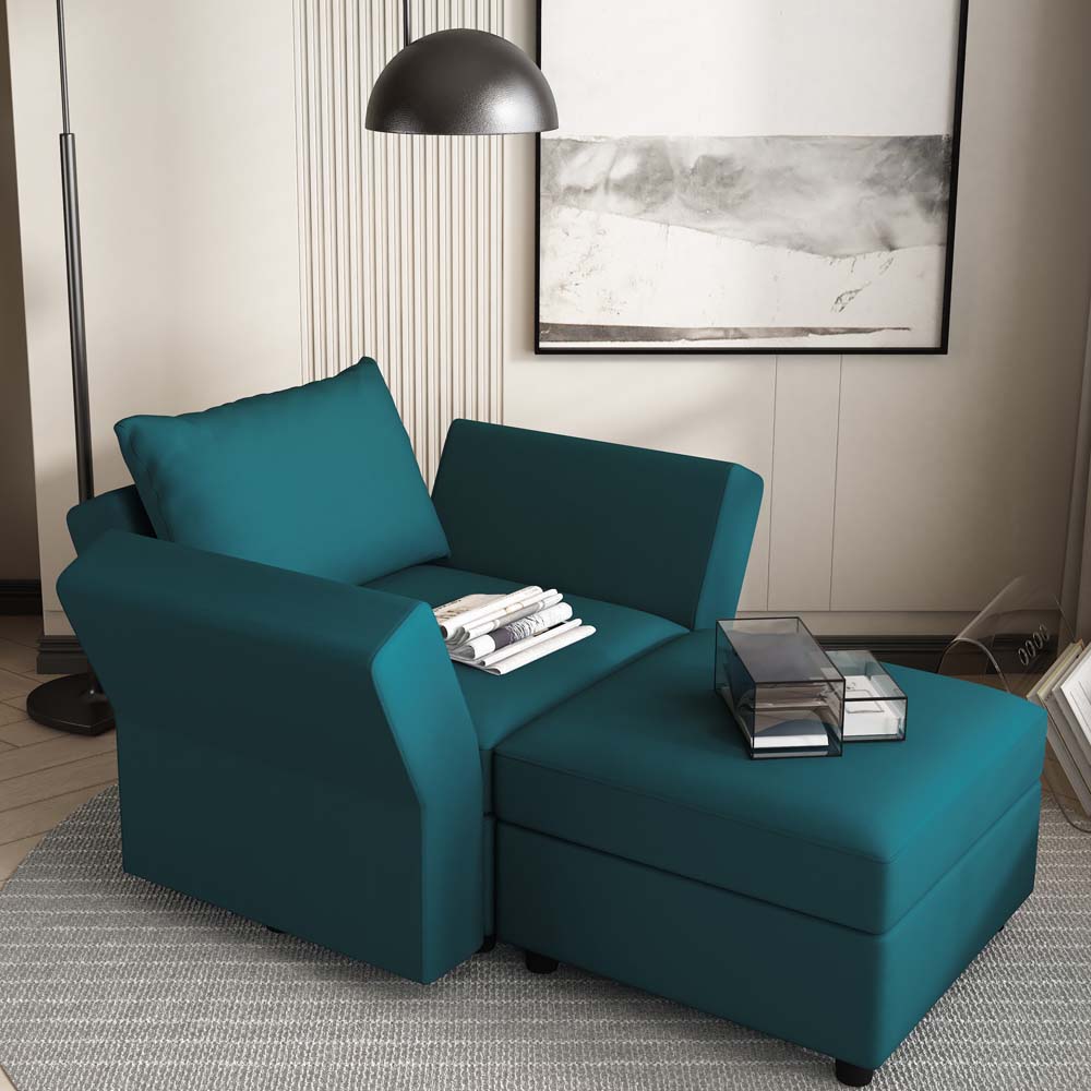 Ainfox 2 Seats Recline sofa Convertible Sofa Couch with Storage