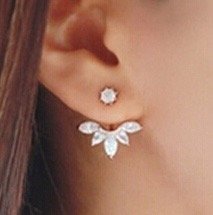 "Kyla" - Pearl and Cubic Zirconia Bridal Earring Jackets