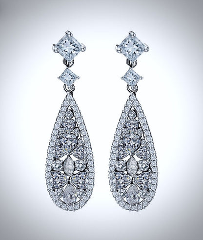 "Raquel" - Cubic Zirconia Bridal Earrings