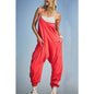 Feisty Coral overall jumpsuit