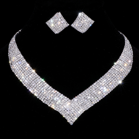 Melinda - Silver Cubic Zirconia Bridal Jewelry Set