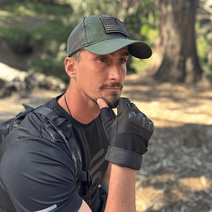 JupiterGear Military-Style Tactical Patch Hat with Adjustable Strap | Breathable & Unisex