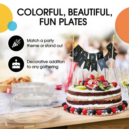 7 In. Clear Plastic Plates | 50 Count