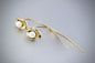 "Lily" - Pearl Calla Lily Bridal Earrings - Available in Gold and Silver