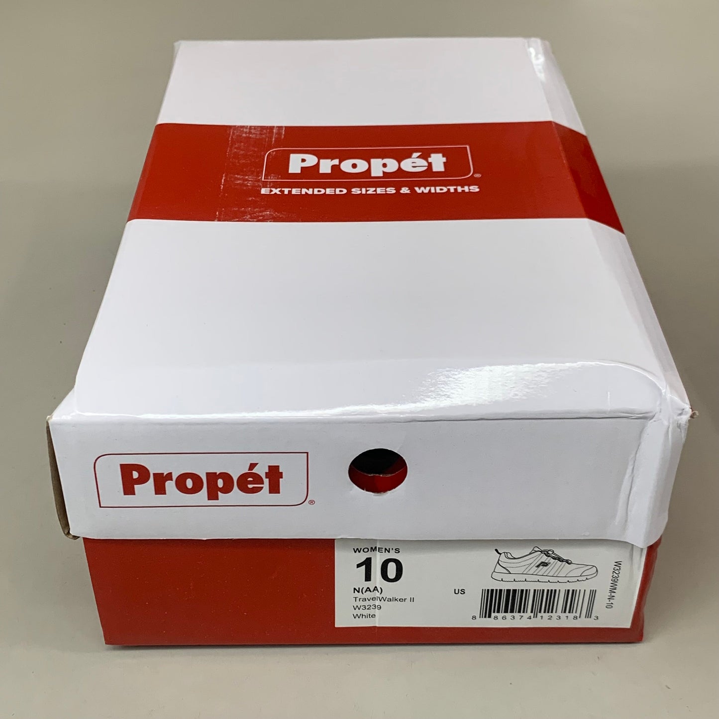 PROPET TravelWalker II Sneaker Shoes N(AA) Women's SZ 10 White W3239WM-N-10