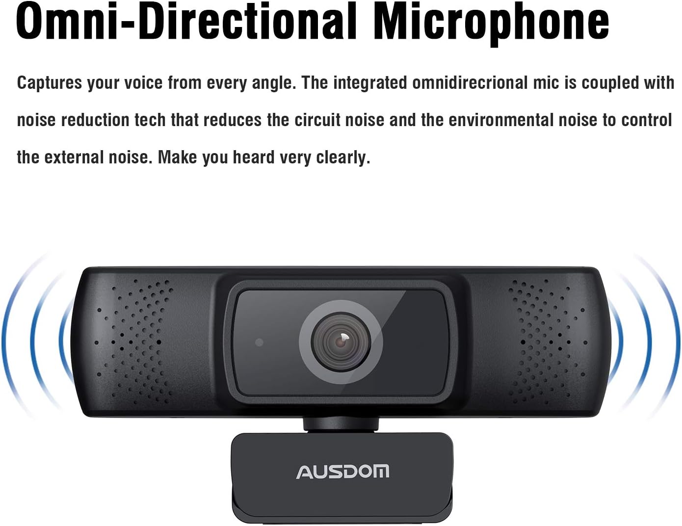 AUSDOM AF640 Full HD 1080p/30fps Video Calling, Autofocus Web Camera with Microphone
