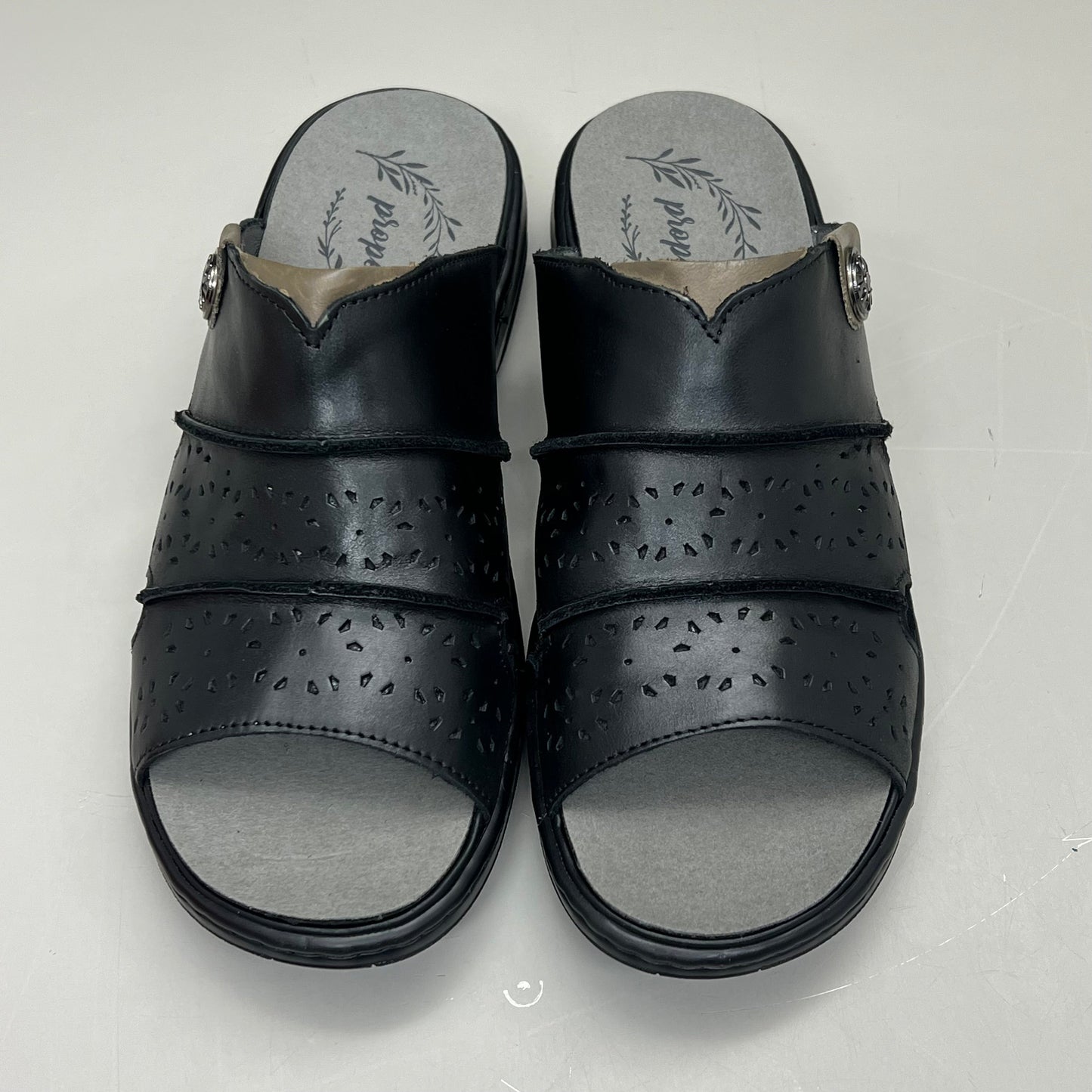 PROPET Gertie Supportive Sandal Orthotic Women's Sz 11 Width W(D) Black WSO041L