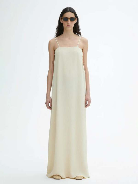 House of Dagmar Women's Crinkled Tube Dress Marzipan White Size 34