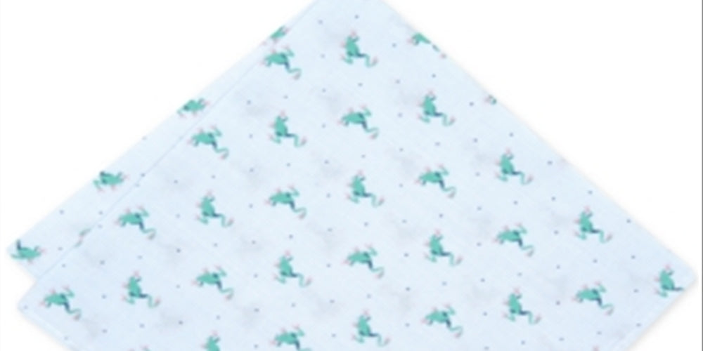Bar III Men's Frog Striped Business Pocket Square Blue Size  Regular