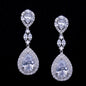 "Morning Star" - Cubic Zirconia Bridal Earrings - Available in Silver, Rose Gold and Yellow Gold