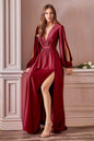 Long Sleeve Satin Dress