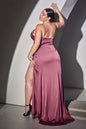Satin Fitted Ruched Dress