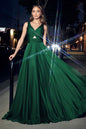 A-Line Satin Keyhole Dress