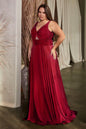 Keyhole Satin A-Line Dress