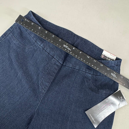 MULTIPLES Narrow Leg Pant Petite Women's Sz 10 Denim M2604P