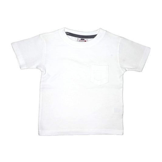 ☀️Kids Solid Enzyme Pocket Tee - White