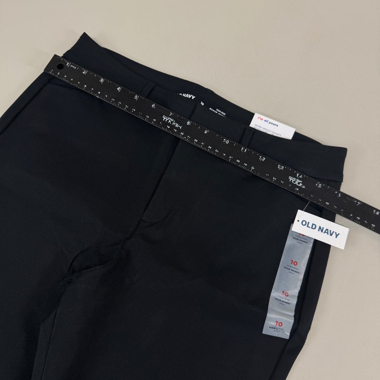 OLD NAVY High Waisted Pixie Skinny Ankle Pants Women's Sz 10 Black 3139011958