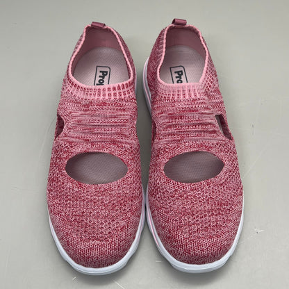 PROPET Travel Activ Avid Knit Shoe Women's Sz 8.5 X WIDE (2E) Pink/Red WAT064M