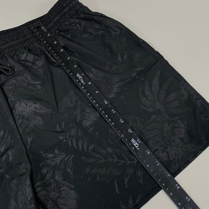 RAYA SUN Stretch Swim Style Shorts W/ Flower Design Women's 1X Black/Gray