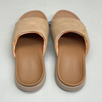 COBIAN Tolula Slide Enhanced Cushion Suede Strap Women's Sz 8 Tan TOL24-230-08