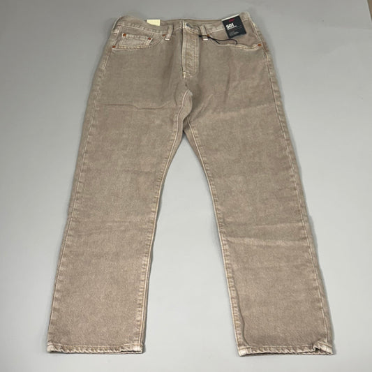 LEVIS 501 Original High Rise Straight Leg Jeans Women's Sz 30x30 Tan 125010525