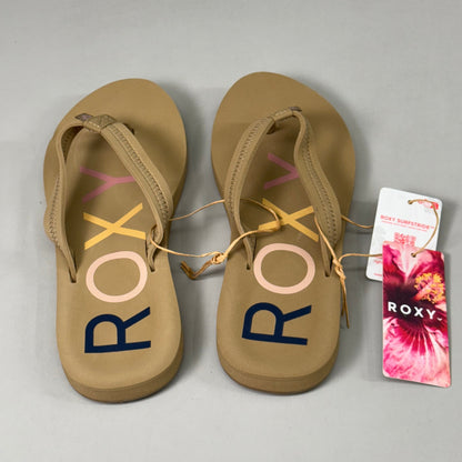 ROXY Vista IV Sandals Lightweight Strap EVA Footbed TPR Outsole Women's Sz 8 Tan