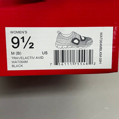 PROPET Travel Activ Avid Knit Shoe Women's Sz 9.5 Width M(B) Black WAT064M