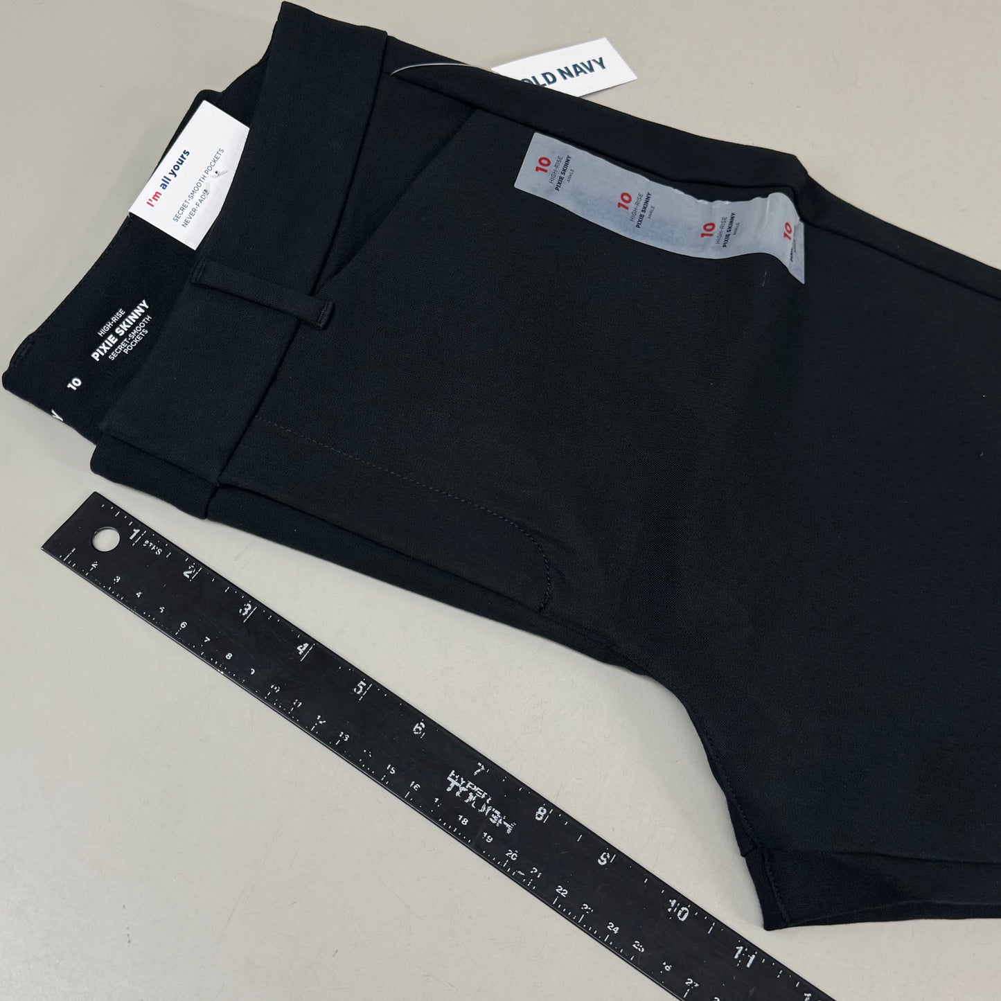 OLD NAVY High Waisted Pixie Skinny Ankle Pants Women's Sz 10 Black 3139011958