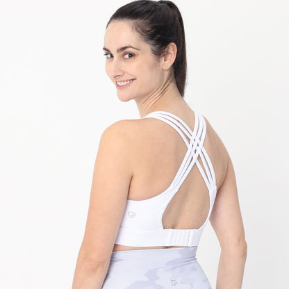 Chloé 4 Running Nursing & Pumping Sports Bra (White Magnolia)