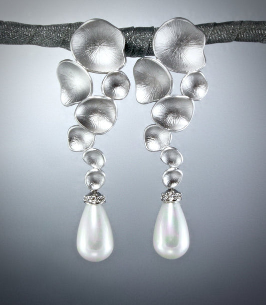 Bliss - Pearl Bridal Earrings - Available in Silver and Gold