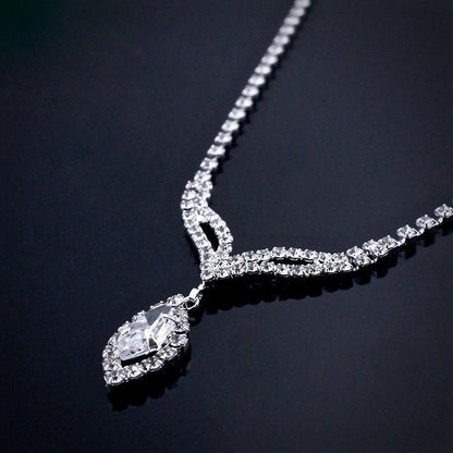 Margaret - Crystal Bridal Necklace and Earrings Set