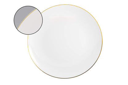 8 In. Classic Gold Design Plastic Plates | 120 Count