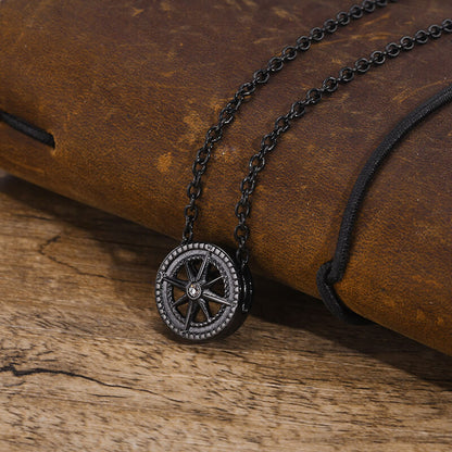 8-pointed Star Zircon Stainless Steel Necklace
