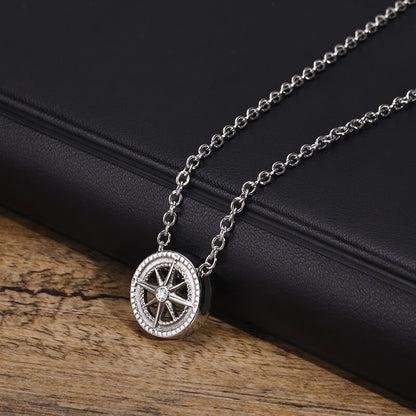 8-pointed Star Zircon Stainless Steel Necklace