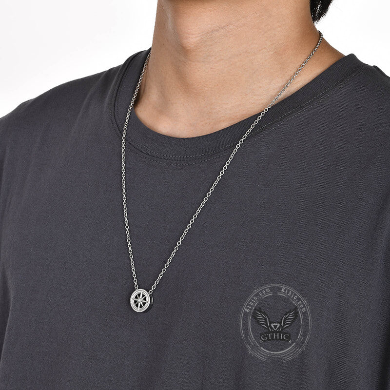 8-pointed Star Zircon Stainless Steel Necklace