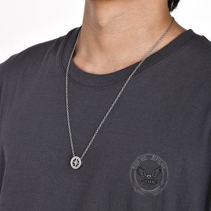 8-pointed Star Zircon Stainless Steel Necklace