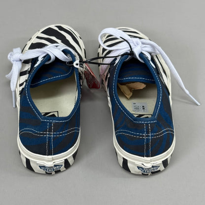 VANS Animal Classic Zebra Slip-On Sneakers Women's Sz 5.5 Men's 4.0 Blue/Black