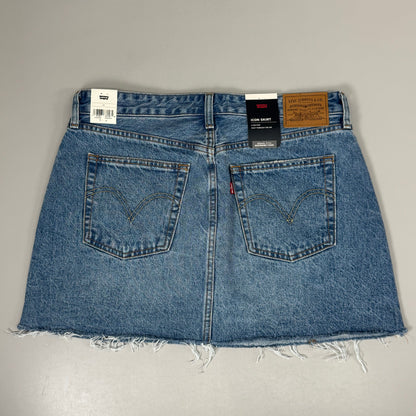 LEVIS Recrafted Icon Skirt Mid Rise Original Women's Sz 30 Novel Notion Med Wash