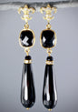 Elizabeth - Victorian Black Onyx Earrings