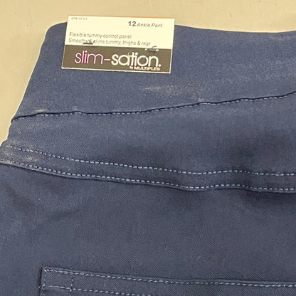 MULTIPLES Ankle Pants Petite Women's Sz 12 Midnight M48716PM