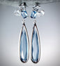 Enya - Blue Marquise Cubic Zirconia Earrings