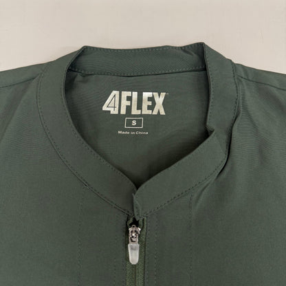 GREEN TOWN 4 Flex Scrubs Jumpsuit Cinch In Waist Women's Sz S Olive GFX-023AST