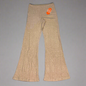 ZA@ WONDER NATION Twin Rib Bottoms Flare Pants Women's Sz M (7-8) Dark Latte Heather